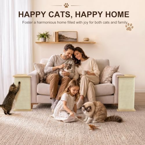 Cat Corner Side Table Scratcher, 3-in-1 Sofa Protector from Cat Claws - Image 6