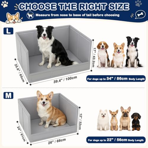 BoYata Dog Litter Box with High Walls, Foldable Dog Pee Pad Holder Indoor - Image 4