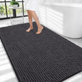 OLANLY Thick Chenille Large Bathroom Rugs Mats 44x32, Dark Grey by OLANLY