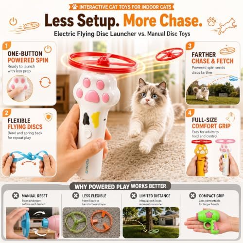 Cat Toy Launcher for Kitten Toys, Cat Toys Interactive, Automatic Cat Toy - Image 3