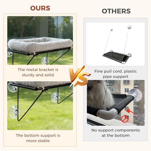 Cat Window Perch, Cordless Cat Hammock Window Seat - Image 7