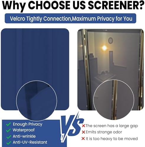 Room Divider, 4 Panel Upgraded 88” Folding Screen Highly Secretive - Image 4