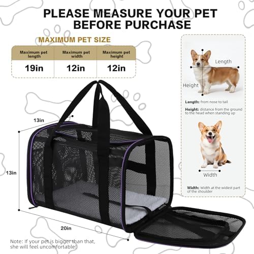 Cat Carrier, Soft-Sided Pet Carrier Bag, Breathable Mesh - Image 2