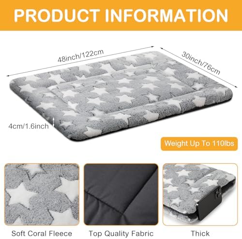 VitalCozy 4 Pcs Dog Crate Pads Soft Warm - Image 2