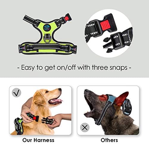 PHOEPET No Pull Dog Harness Medium Reflective Front Clip Vest - Image 3