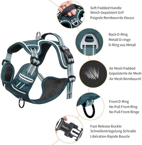 HEELE Dog Harness for Large Dogs No Pull Dog Vest Harness for Large Dog - Image 2