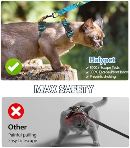 Halypet Cat Harness and Leash Set, Escape Proof Cat Harnesses - Image 4