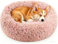 Calming Donut Dog and Cat Bed for Indoor Cats, Anti-Anxiety Round Fluffy Soft by Homeuslynn