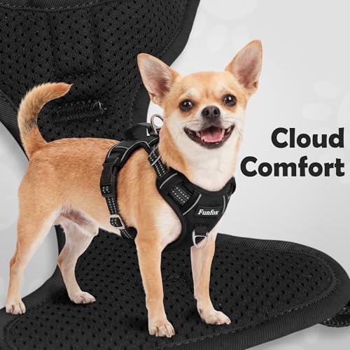 Funfox Dog Harness Small Sized Dog, Vertical Handle Easy Control, No Pull Pet - Image 6