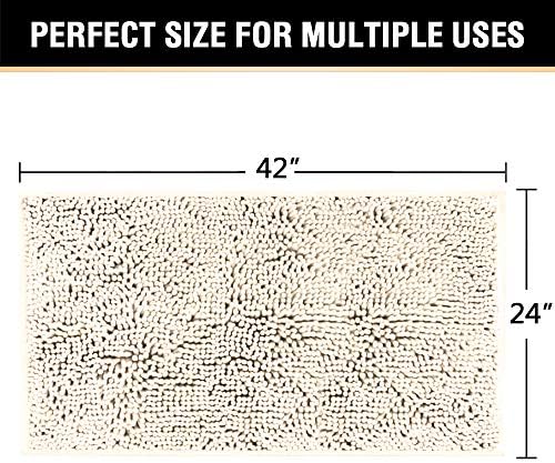 H.VERSAILTEX Microfiber Bath Rugs Chenille Floor Mat Ultra Soft Washable - Image 2