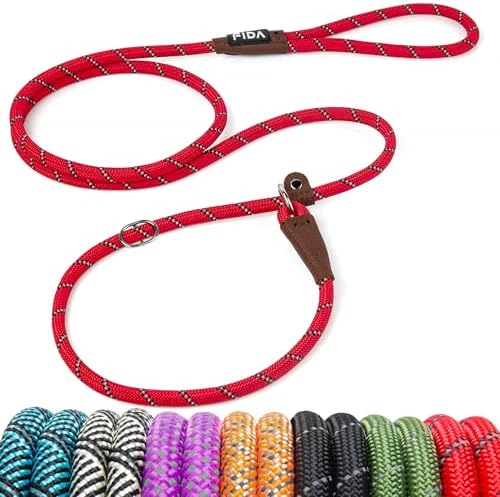 Fida Durable Slip Lead Dog Leash, 6 FT x 3/8" Dog Training Leash by Fida