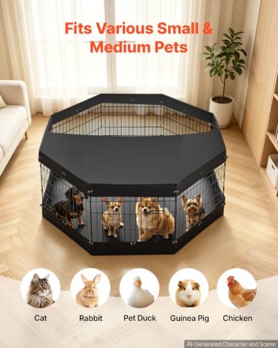VEVOR Dog Playpen 24 in 8 Panels Metal Pet Pen - Image 5