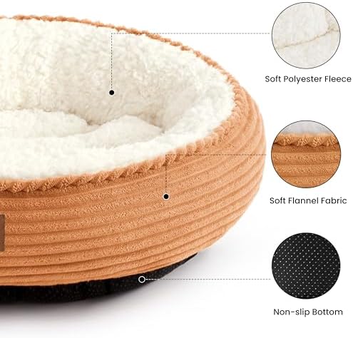 Love's cabin Round Donut Cat and Dog Cushion Bed, 30in Pet Bed - Image 2