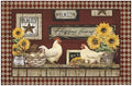 Giwawa Vintage Rooster Bath Rug Farmhouse Chicken Shower Mat Absorbent Bath by Giwawa