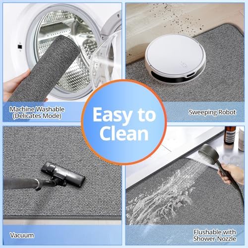 Bathroom Rugs 17x27Inch, Thin Bath Mat - Image 6