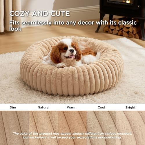 Bedsure ComfyFleece® Donut Dog Bed Medium Size Dog - Image 4
