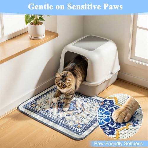 Unicorn Catcher 24"x15" Cat Litter Mat Machine Washable Litter Trapping Pad - Image 4