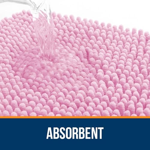OLANLY Toilet Rugs U-Shaped 24x20, Soft Absorbent Chenille Contour Rugs - Image 4