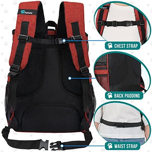 PetAmi Dog Backpack Carrier, Airline Approved 4-Way Entry Cat Bag - Image 5
