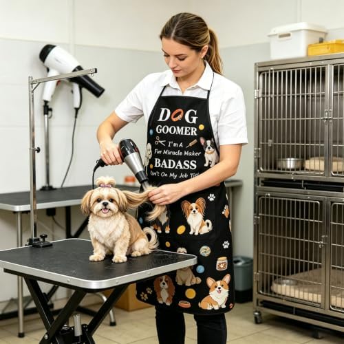 Waterproof Dog Grooming Apron, Adjustable Adult Grooming Smock - Image 6