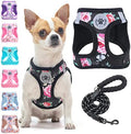 BEAUTYZOO Small Dog Harness and Leash Set, No Pull Puppy Pet Vest-Floral by BEAUTYZOO