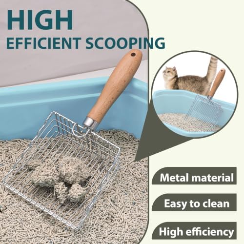 Cat Litter Scoop, Stainless Steel Kitty Metal Scooper - Image 5