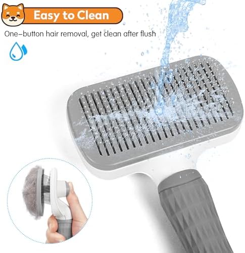 Dog & Cat Brush, Self Cleaning Slicker Brush - Image 5