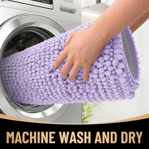 OLANLY Thick Chenille Bathroom Runner Rugs Mats 59x24 - Image 4
