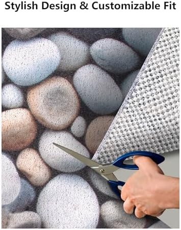 Square Shower Mat, Yonala 32 x 32 Inch Stylish Non Slip Shower Mats - Image 2