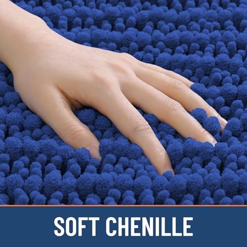 Smiry Bathroom Rugs 47X24, Extra Soft Rubber Backing Chenille Bath Mats - Image 4