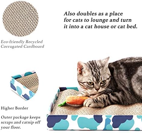 PEEKAB Cat Scratcher Cardboard Reversible Scratching Board Kitty Corrugated - Image 4