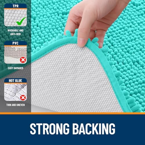 OLANLY Bathroom Rugs 32x20, Extra Soft Absorbent Chenille Bath Rugs - Image 6