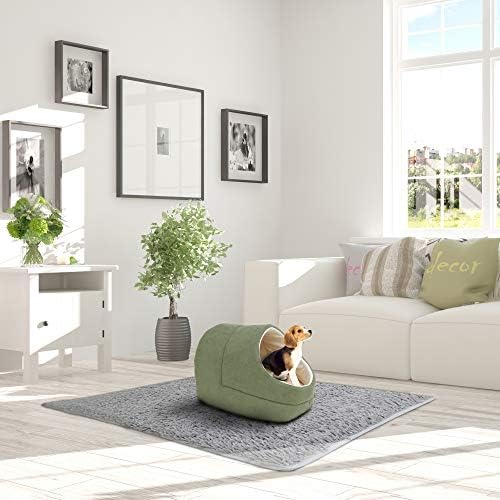 Self Warming Burrow Cat Bed, Washable Pet Hideway House - Image 7
