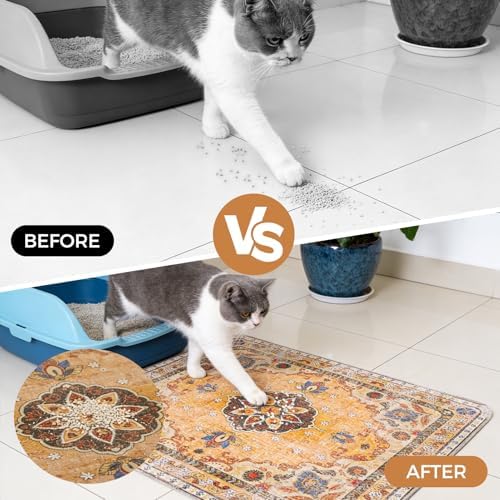 Homimp Cat Litter Mat, Litter Trapping Mat 2 Pack, Contains Mess from Box - Image 5