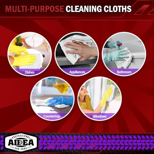 AIDEA White Microfiber Cleaning Cloth-800PK, Microfiber Towels - Image 7