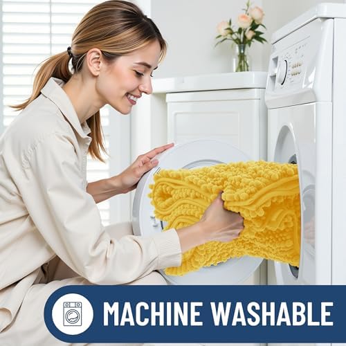 Smiry Bathroom Rugs 30X20, Extra Soft Rubber Backing Chenille Bath Mats - Image 6