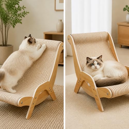Extra Large Cat Scratcher Lounge Chair, XXL Sisal Cat Scratcher Bed - Image 5
