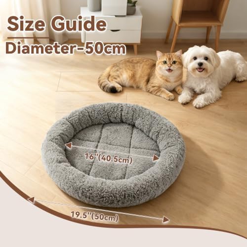 LESYPET Round Cat Bed for Cats Small Dogs - Image 6