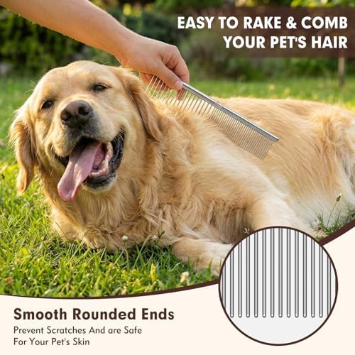 WRW 4 Pack Dog Comb, Metal Comb - Image 2