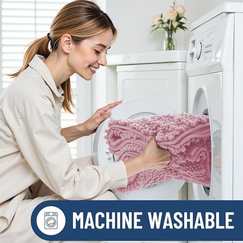 Smiry Bathroom Rugs 48X32, Extra Soft Rubber Backing Chenille Bath Mats - Image 6