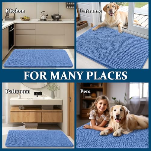 OLANLY Dog Door Mat for Muddy Paws 32x20, Super Absorbent Chenille Mud Mat - Image 7