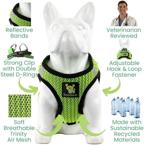 EcoBark Step in Dog Harness Reflective Soft Ultra Padded Mesh Dog Harnesses - Image 3
