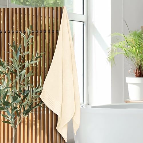 GLAMBURG Ultra Soft 4 Pack Oversized Bath Towel Set 27x54 inches, 100% Cotton - Image 4