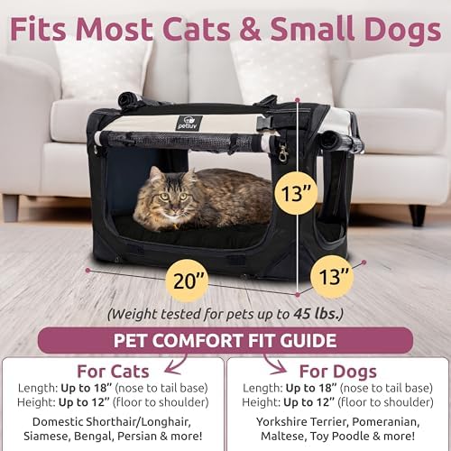Cat & Dog Carrier, Fits Most Cats or Small Dog Comfortably - Image 3