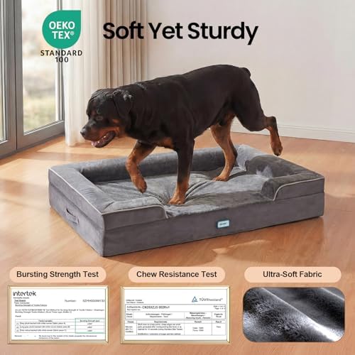 OhGeni Orthopedic Extra Large Dog Bed Couch, Memory Foam - Image 5