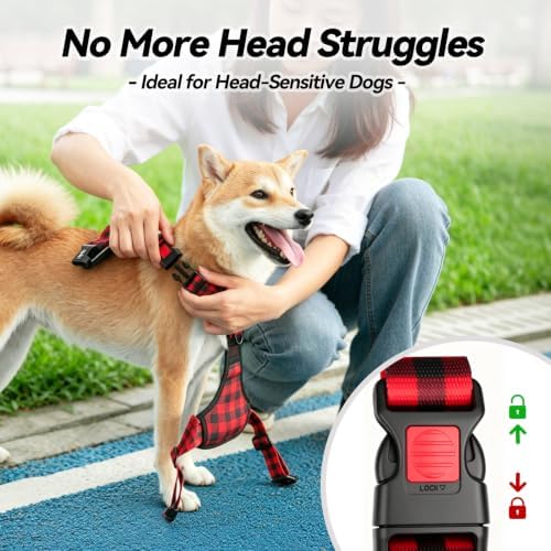 PoyPet Plaid Dog Harness Large, No Pull Vest - Image 2