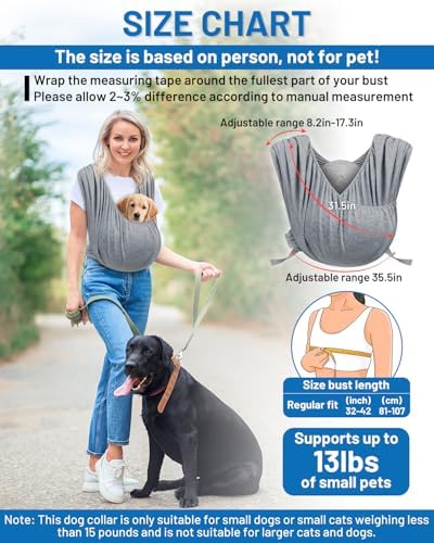 Dog Sling Carrier for Small Pet, Hands Free Front Backpack - Image 3