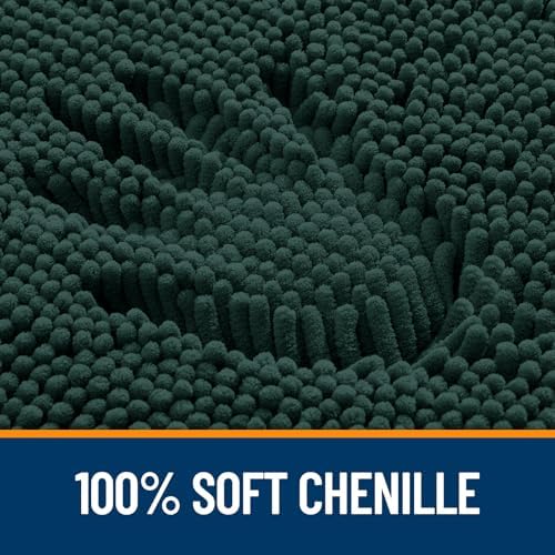 OLANLY Toilet Rugs U-Shaped 24x20, Soft Absorbent Chenille Contour Rugs - Image 3