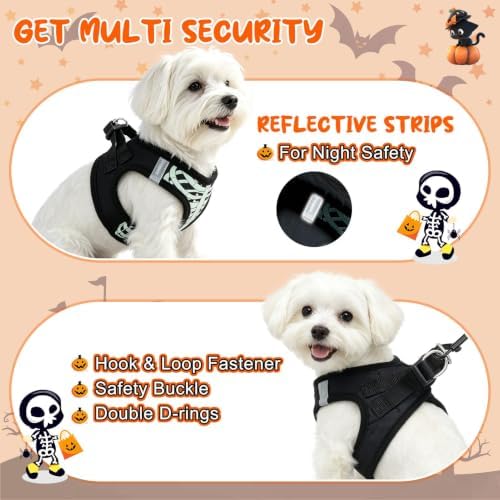 BEAUTYZOO Halloween Dog Harness Medium Sized and Leash Set, No Pull Pet Vest - Image 3