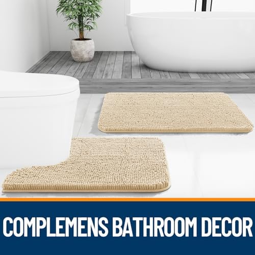 OLANLY Bathroom Rugs 32x20, Extra Soft Absorbent Chenille Bath Rugs - Image 7